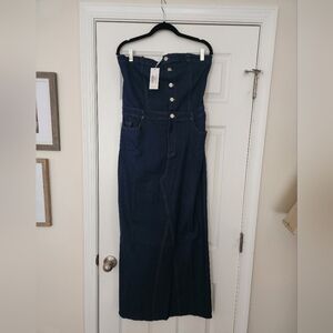 Strapless denim dress